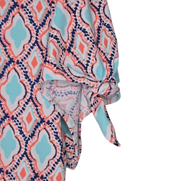 Cabana Life St. Barts Colorful Geo Print Tropical Beach Tunic Day Dress Large - Picture 3 of 9